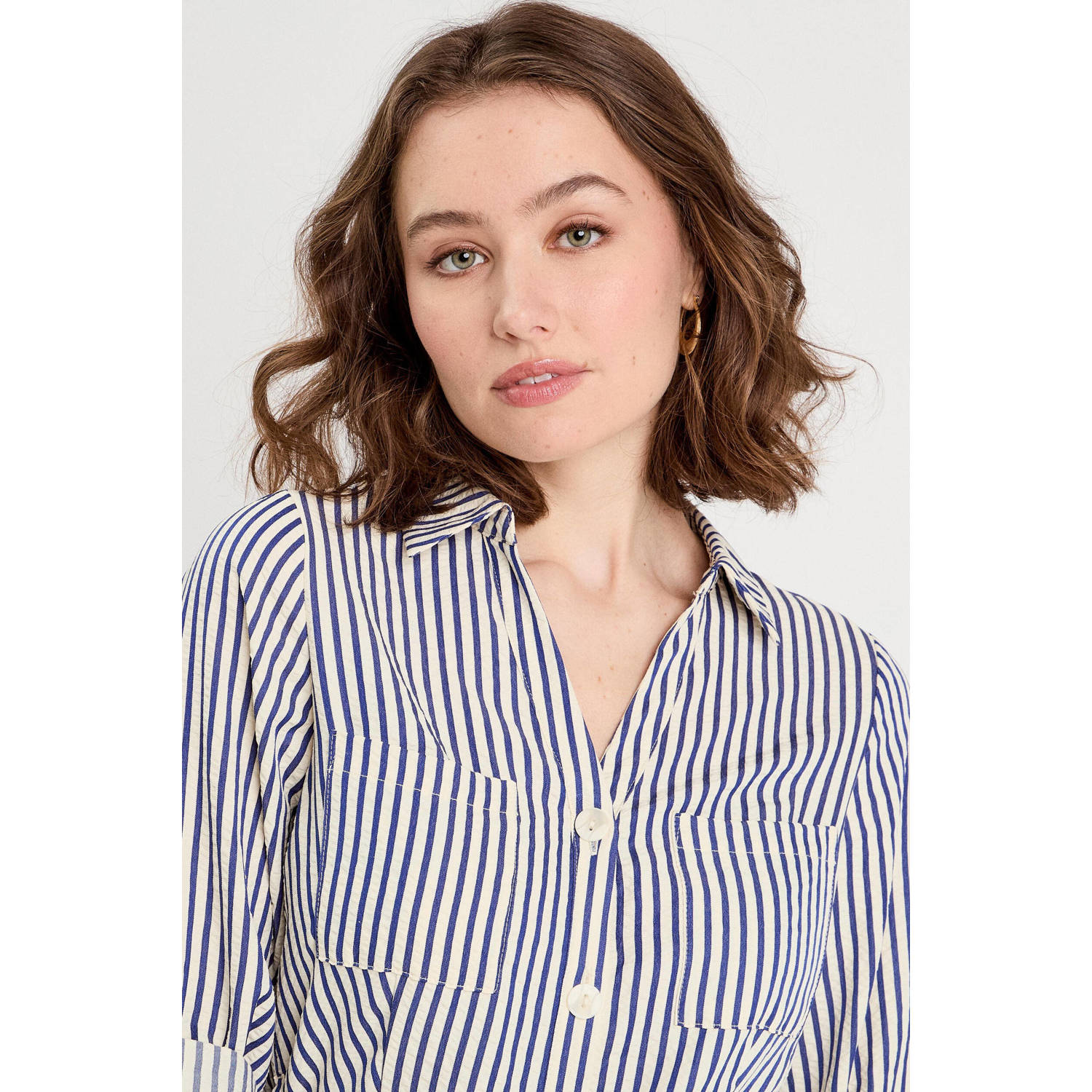 Cache blousejurk marine