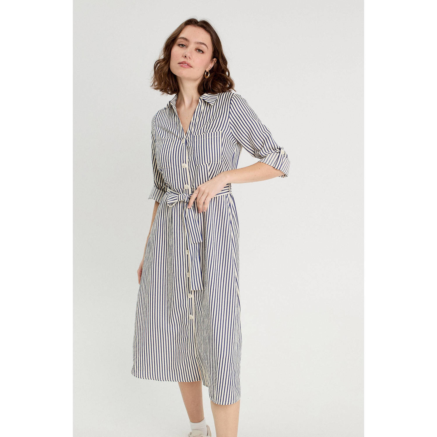 Cache blousejurk marine