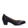 No Stress leren pumps met lage hak zwart