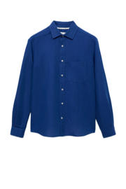 thumbnail: Mango Man linnen casual overhemd blauw