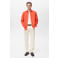 Mango Man linnen casual overhemd oranje