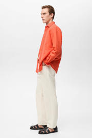thumbnail: Mango Man linnen casual overhemd oranje