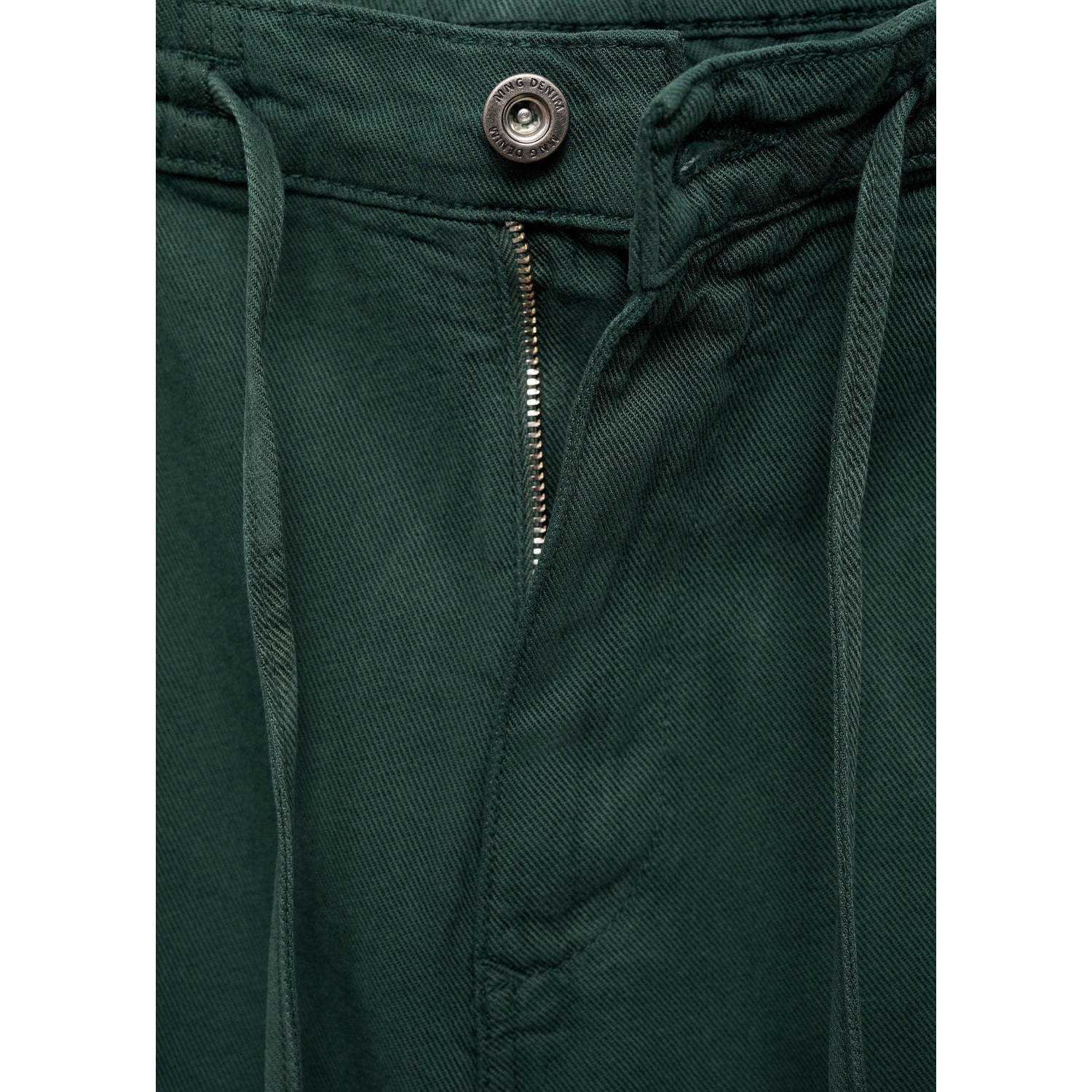 Mango Man regular casual short donkergroen