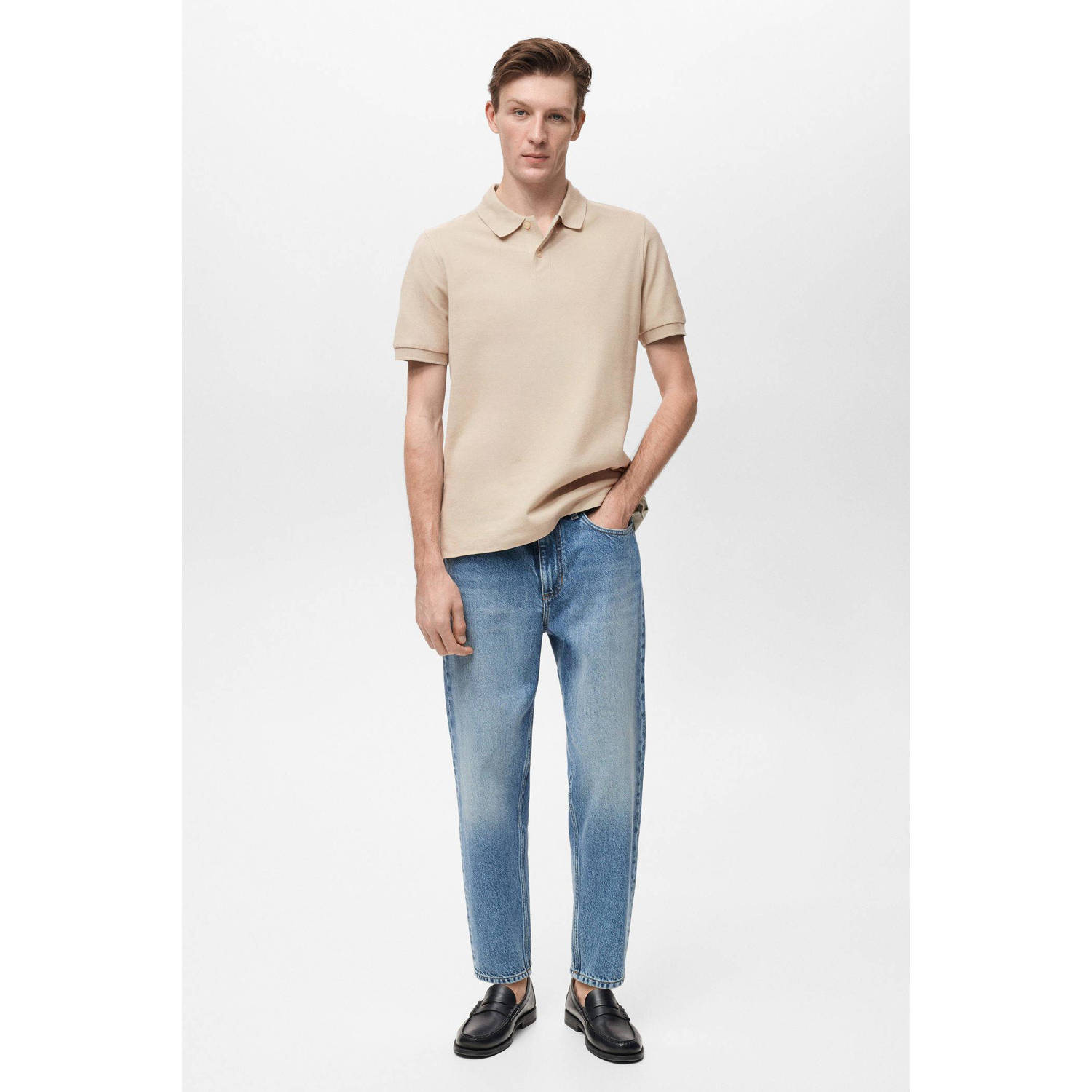 Mango Man regular polo beige