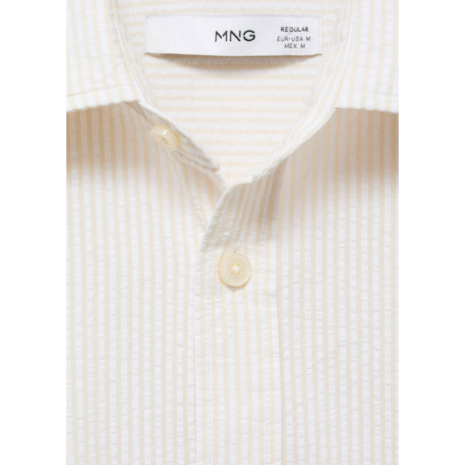 Mango Man casual overhemd beige
