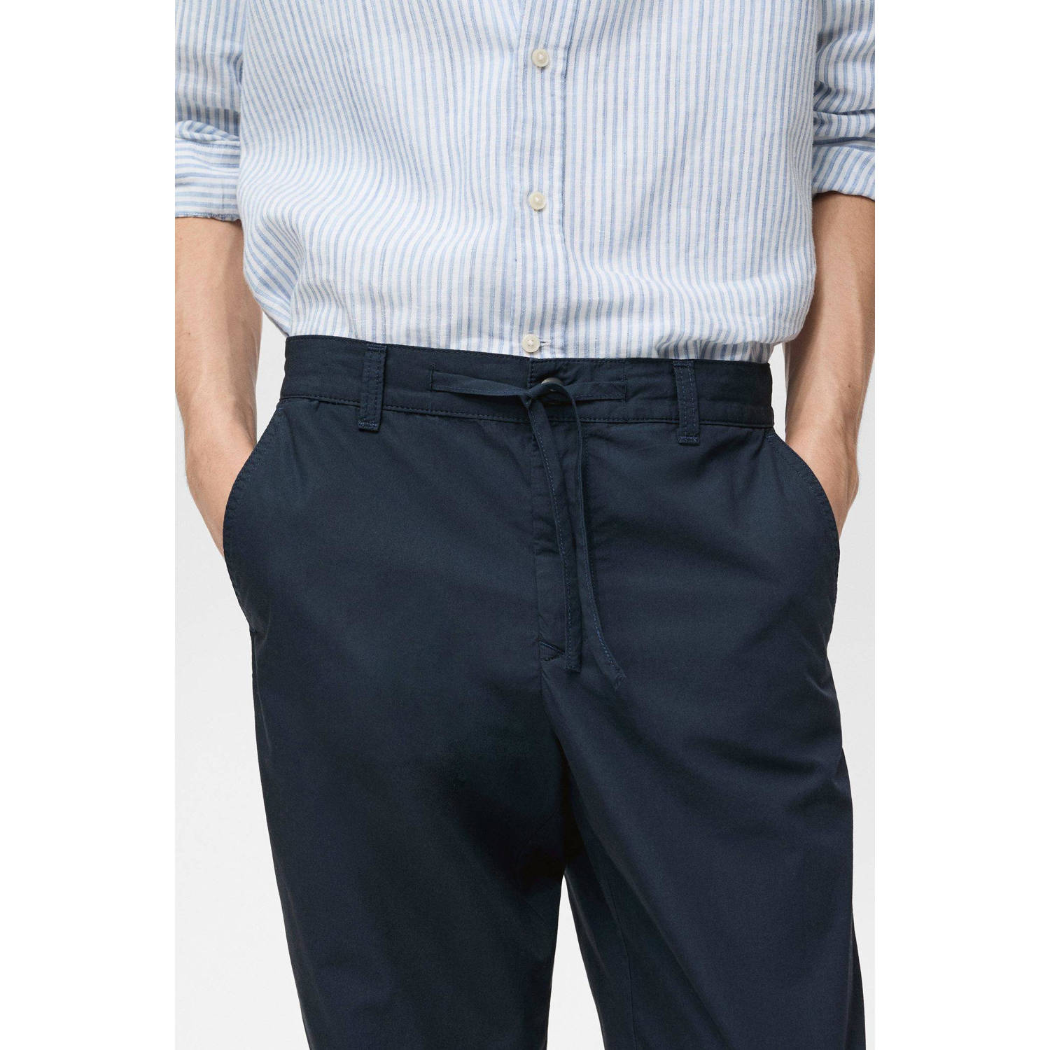 Mango Man regular fit casual chino marine