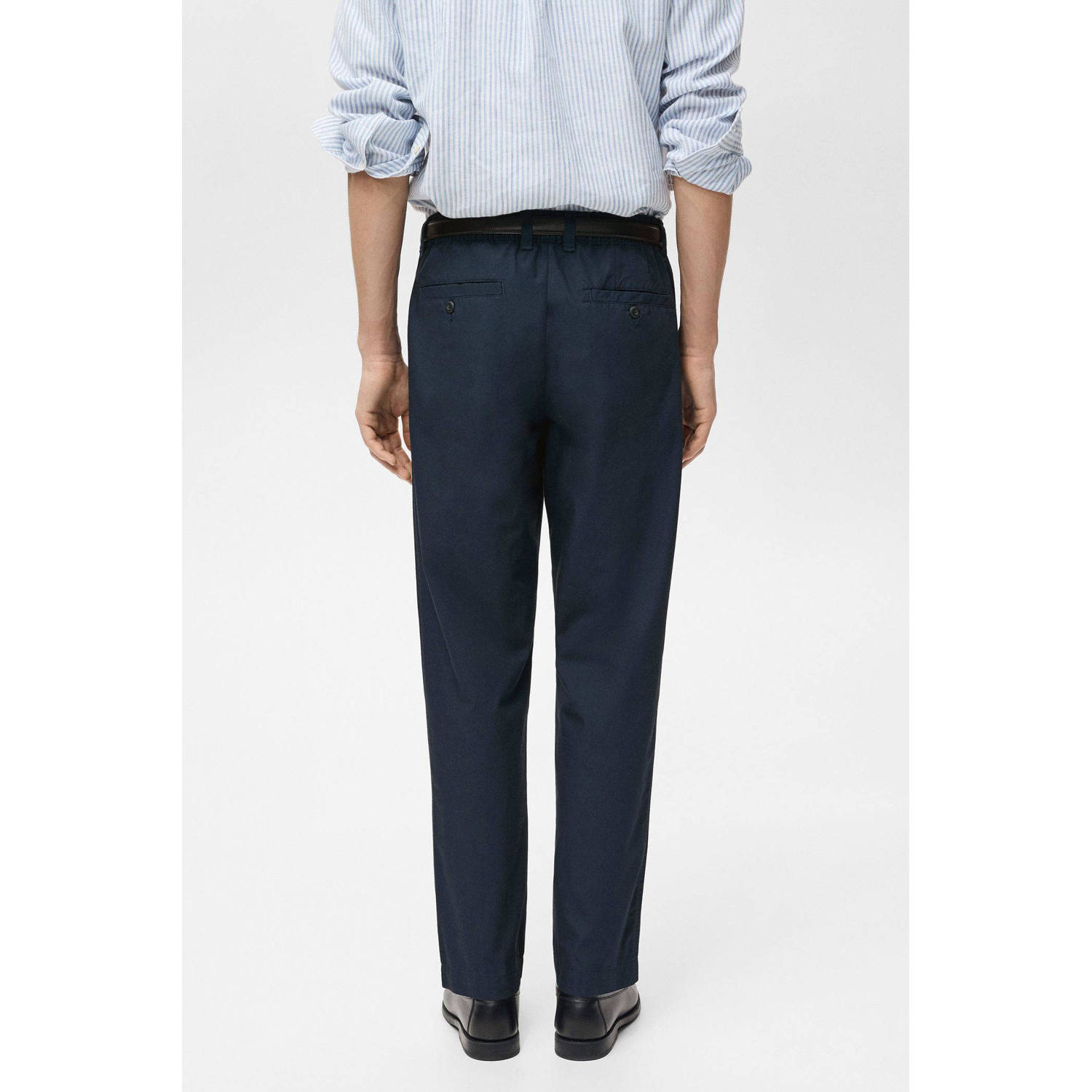 Mango Man regular fit casual chino marine