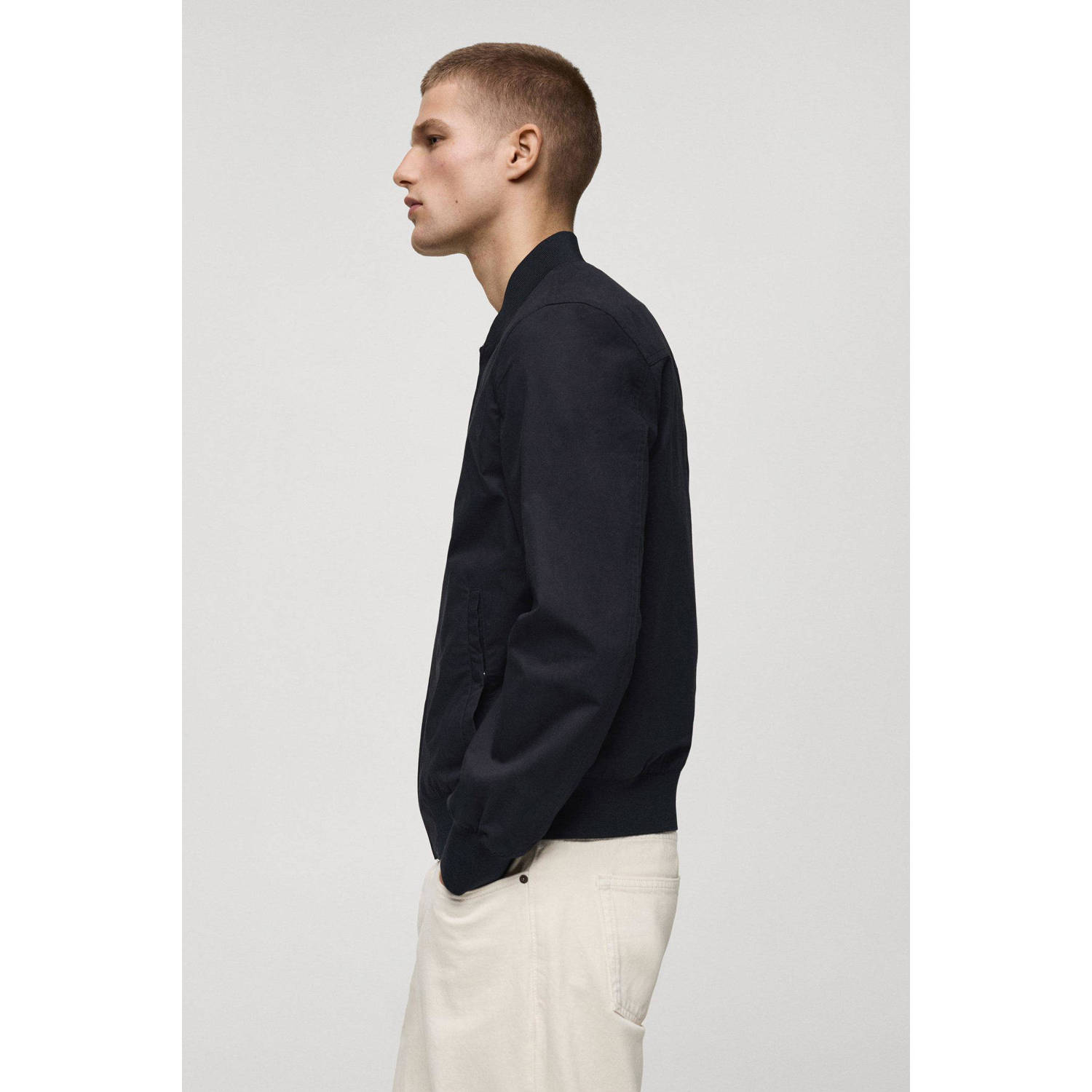 Mango Man bomberjack donkerblauw