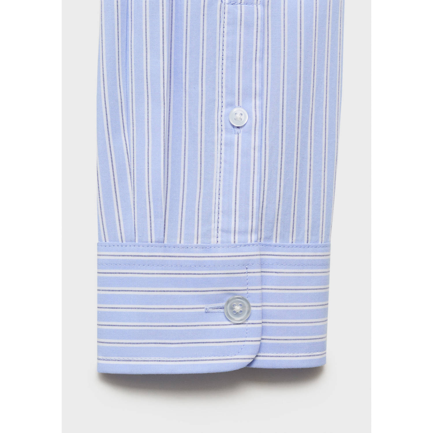 Mango Man casual overhemd lichtblauw