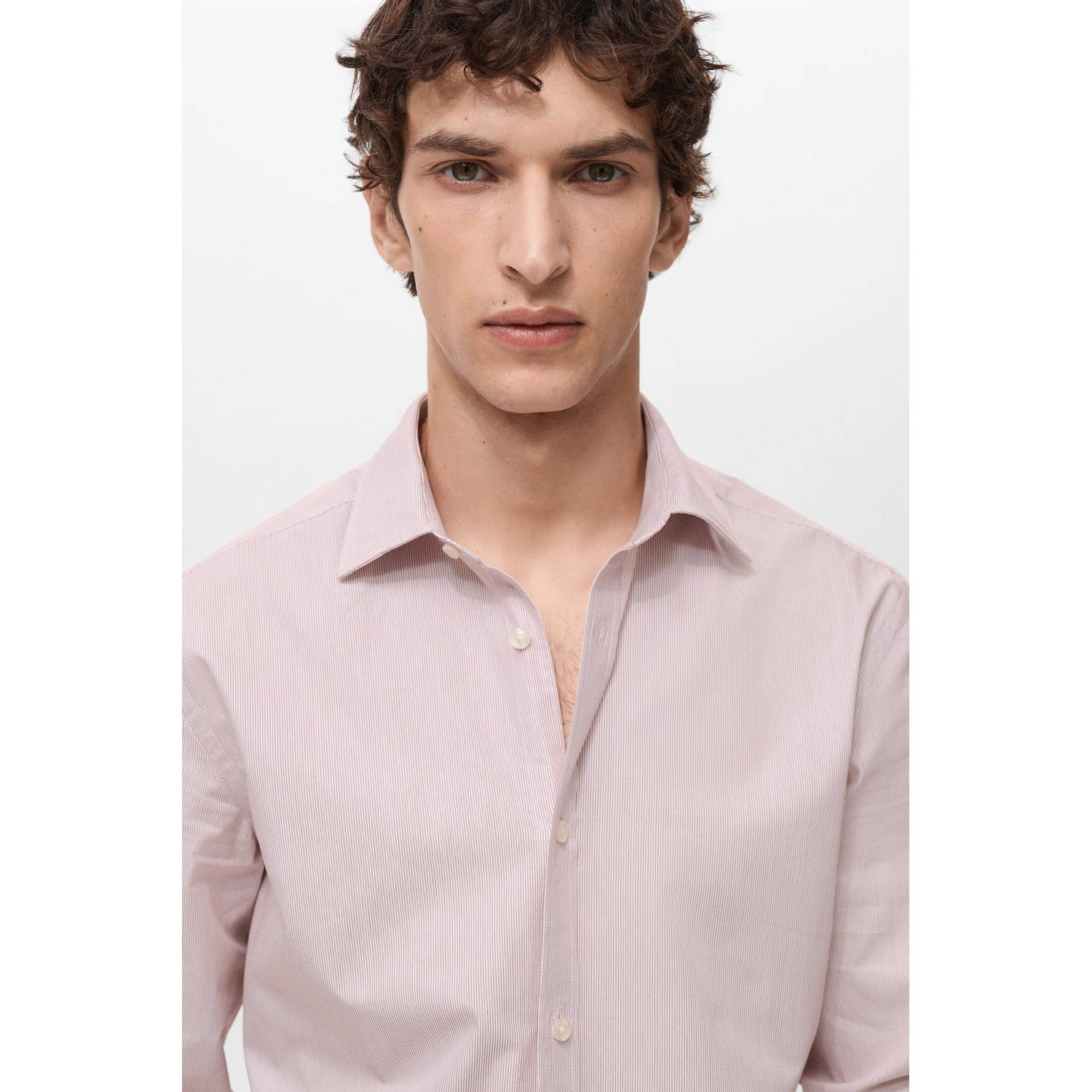 Mango Man casual overhemd rood