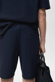 thumbnail: Mango Man straight bermuda short donkerblauw