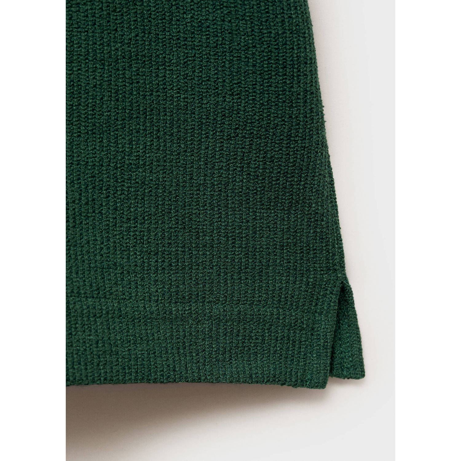 Mango Man regular polo gebreid groen