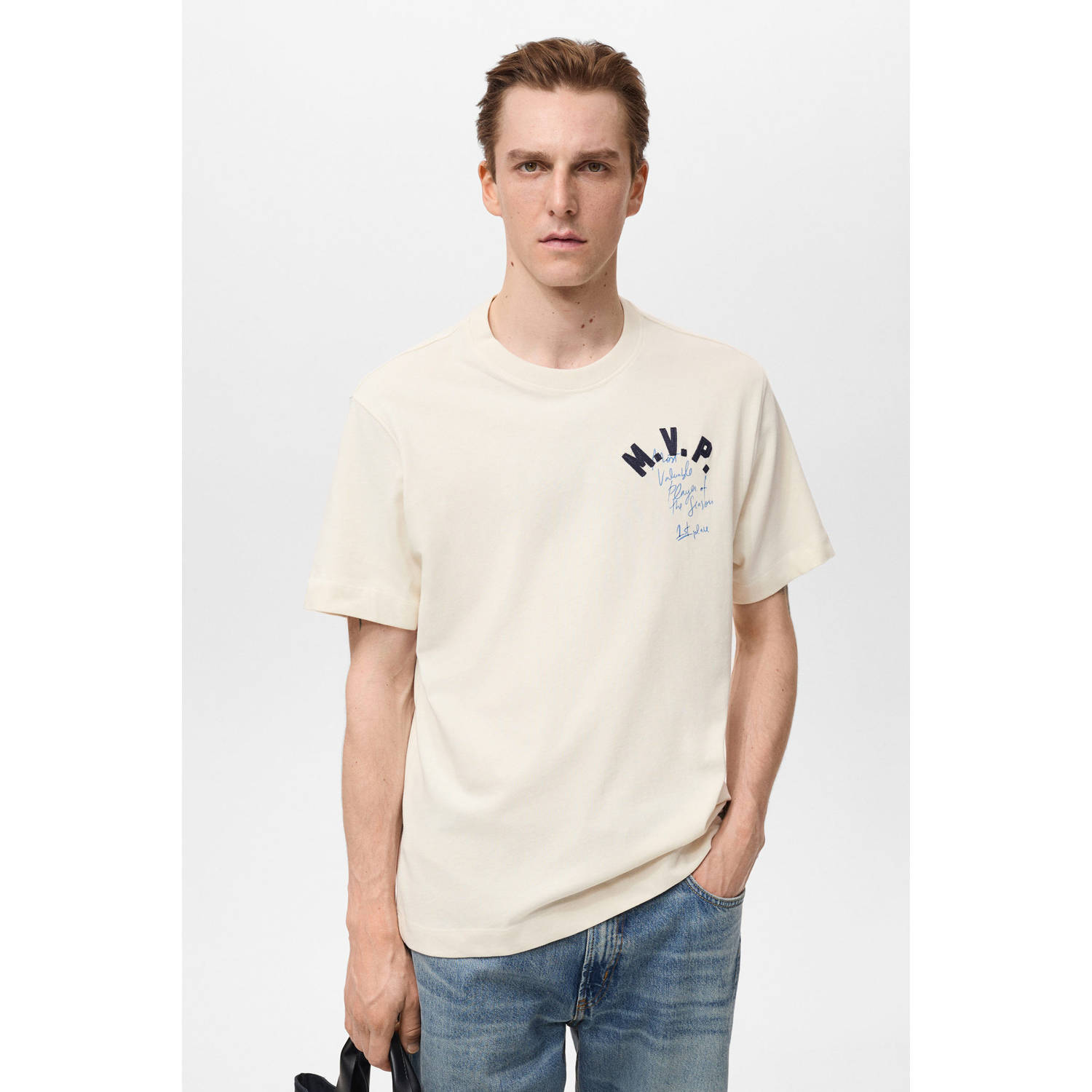 Mango Man T-shirt ecru
