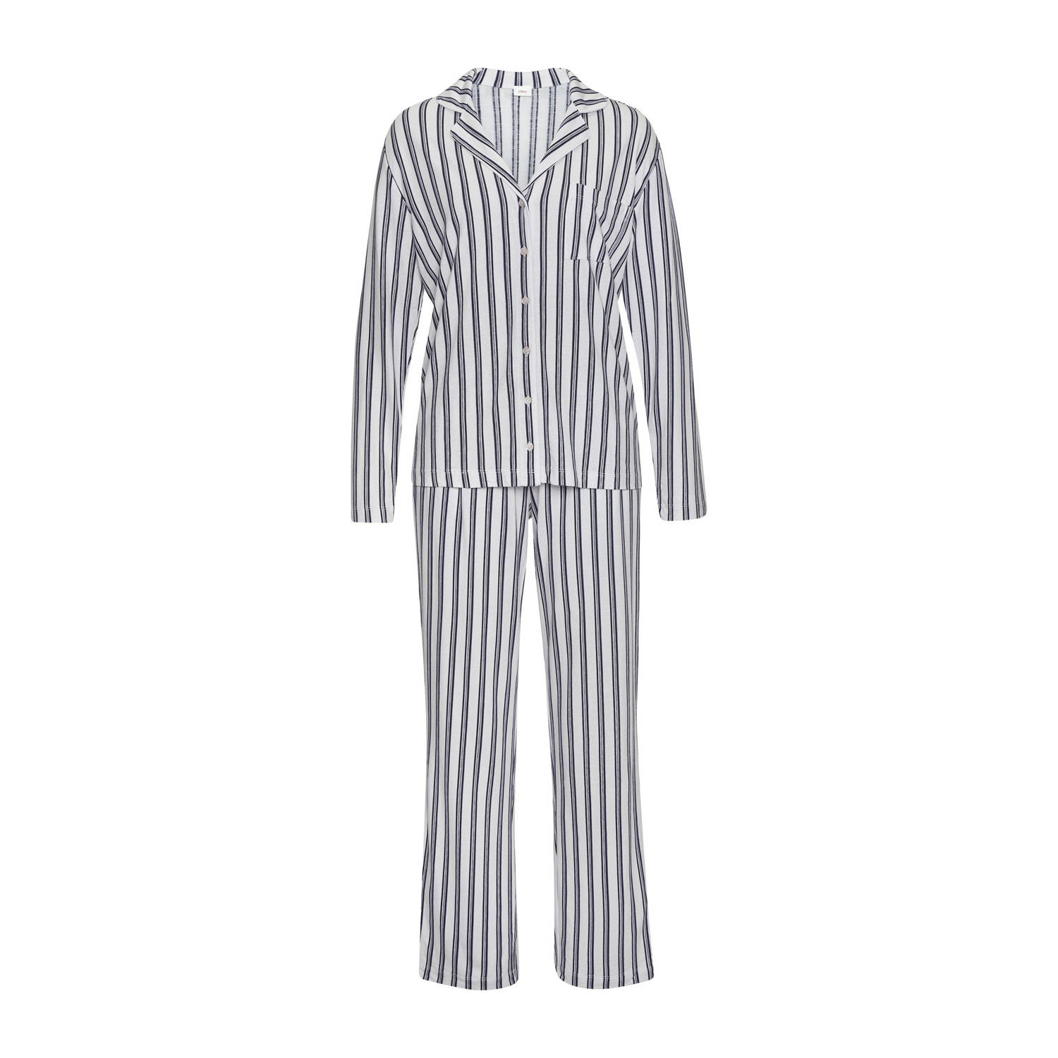 S.Oliver pyjama gestreept wit zwart