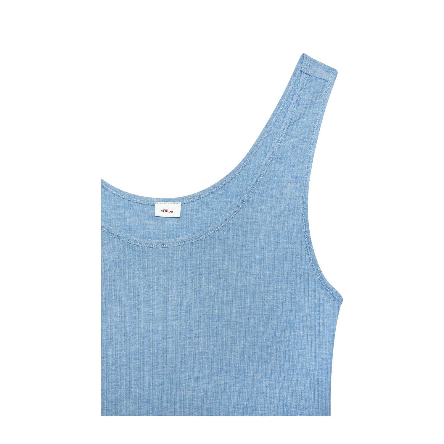 s.Oliver pyjamatop met ribstructuur lichtblauw