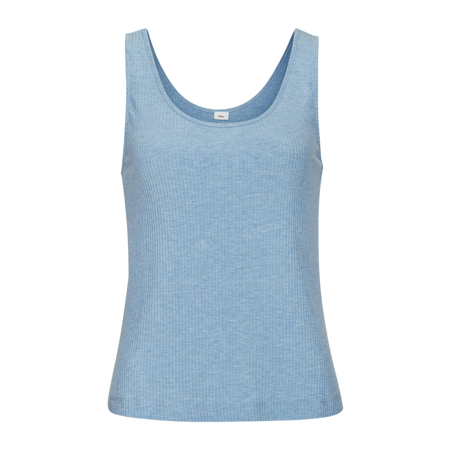 S.Oliver pyjamatop met ribstructuur lichtblauw