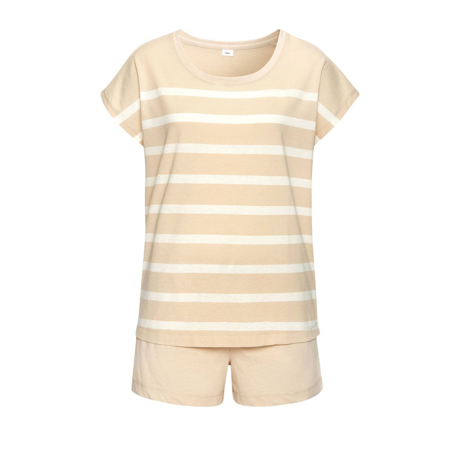S.Oliver shortama beige wit