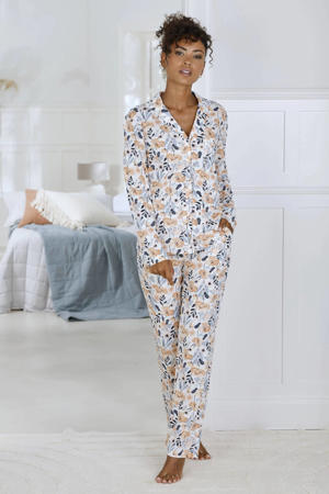 pyjama ecru/roze/blauw