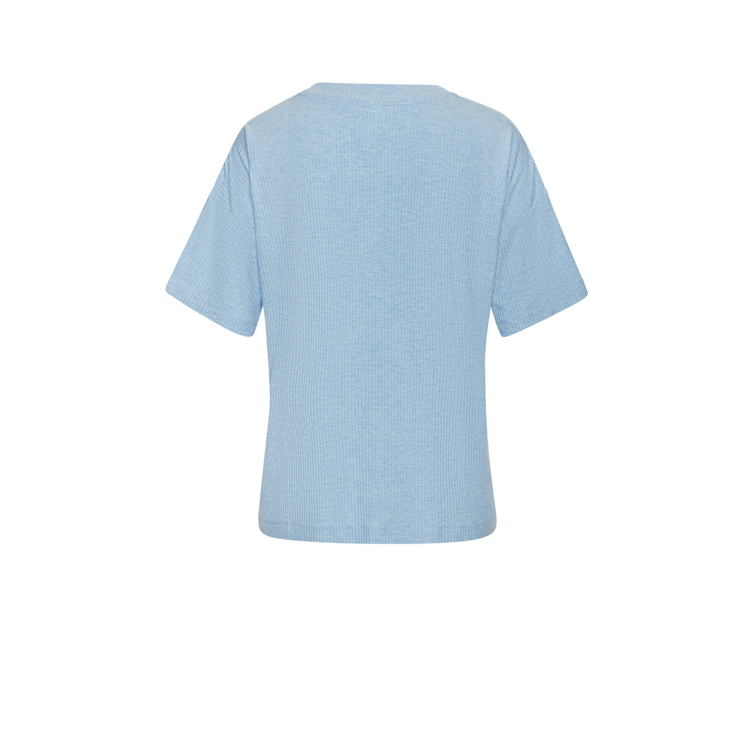 s.Oliver pyjamatop met ribstructuur lichtblauw