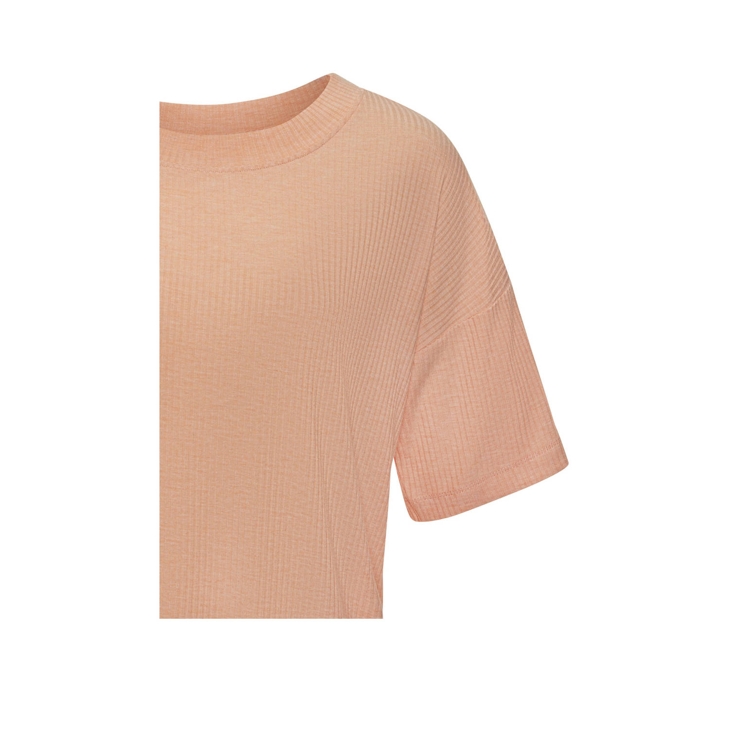 s.Oliver pyjamatop met ribstructuur zalmroze