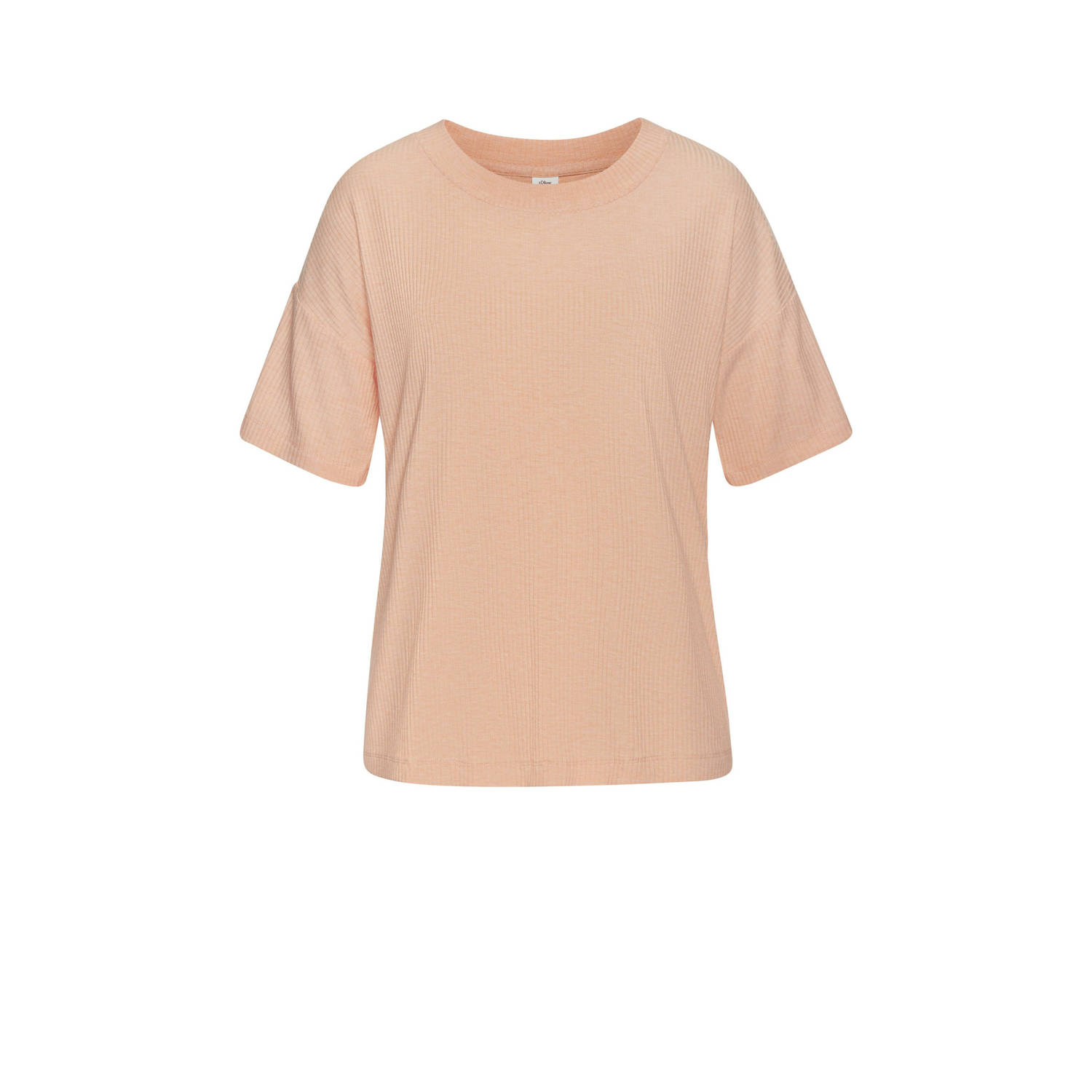 S.Oliver pyjamatop met ribstructuur zalmroze