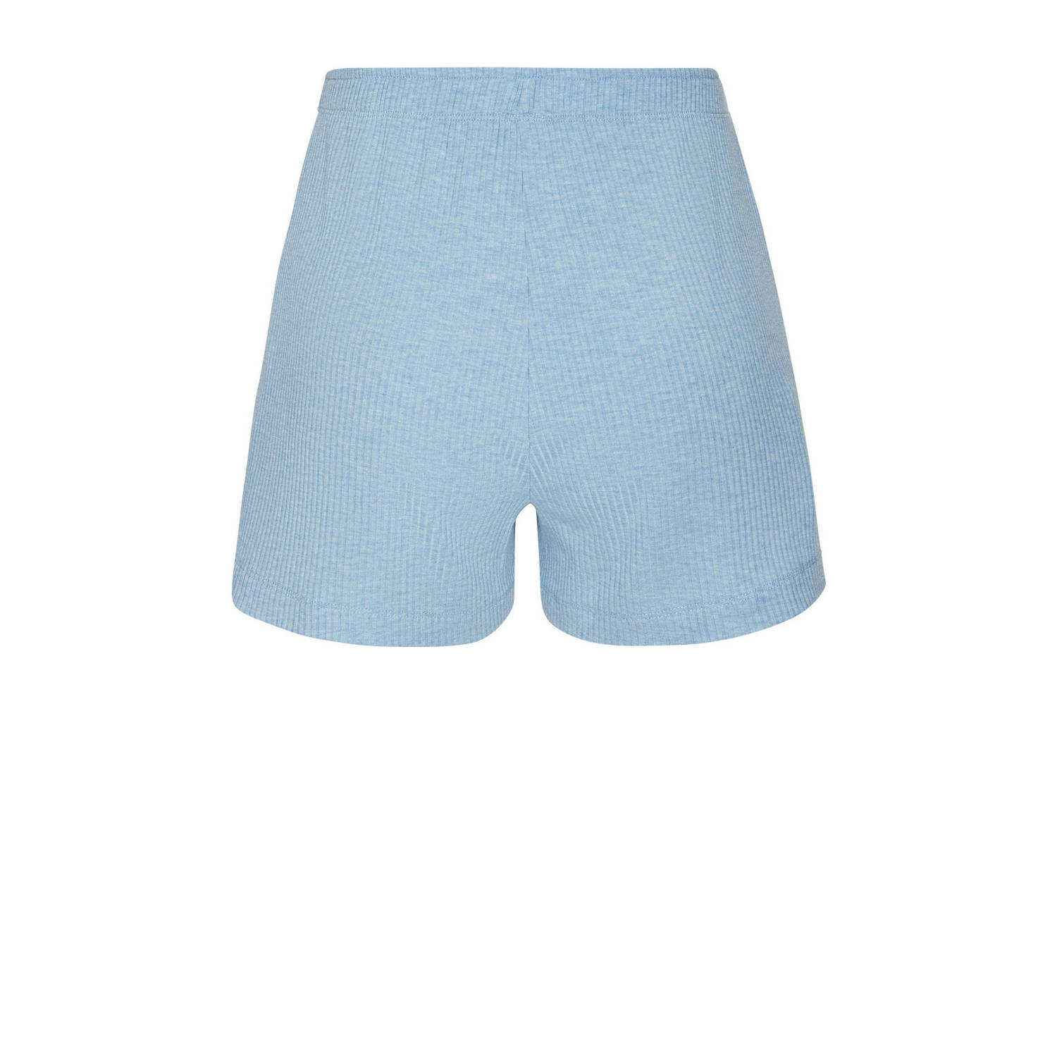 s.Oliver pyjamashort met ribstructuur lichtblauw