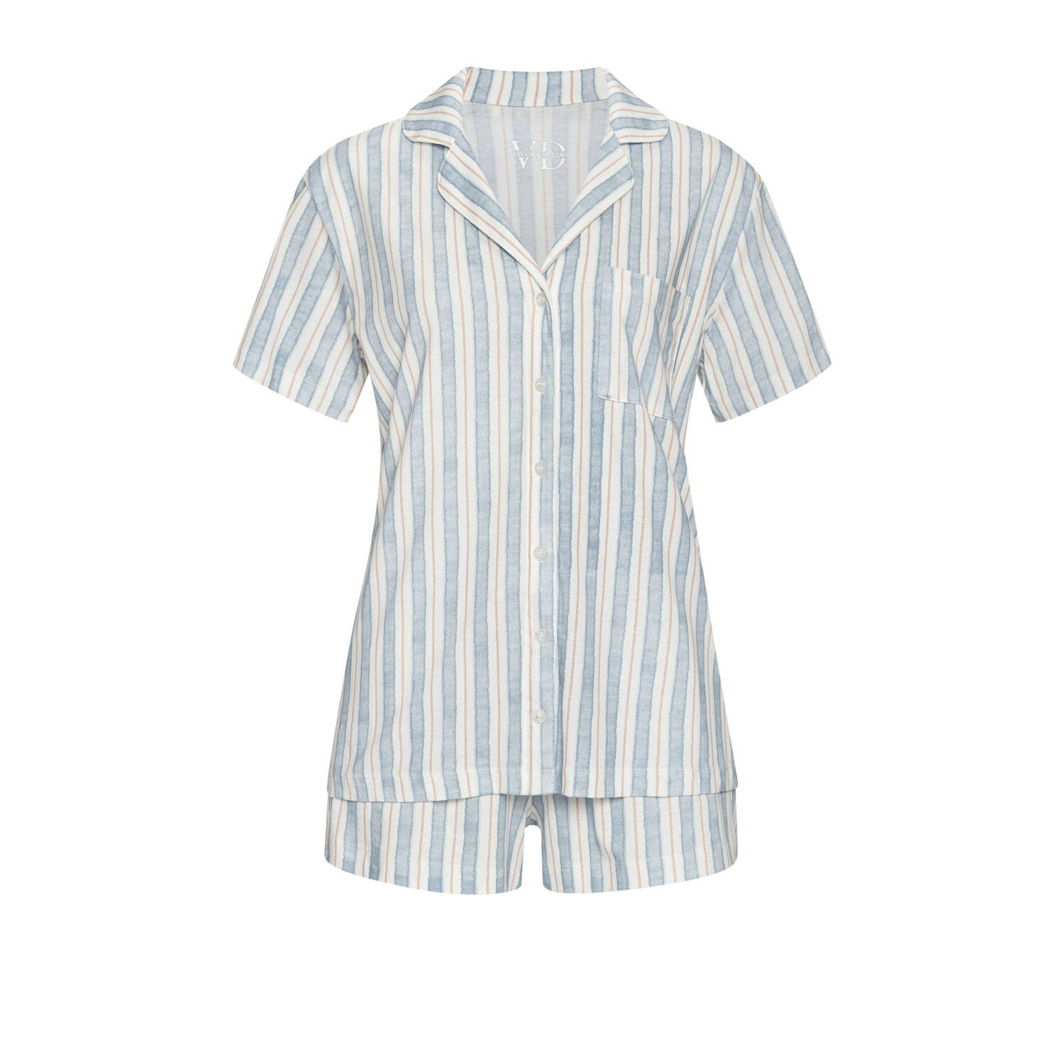 Vivance Dreams shortama lichtblauw wit