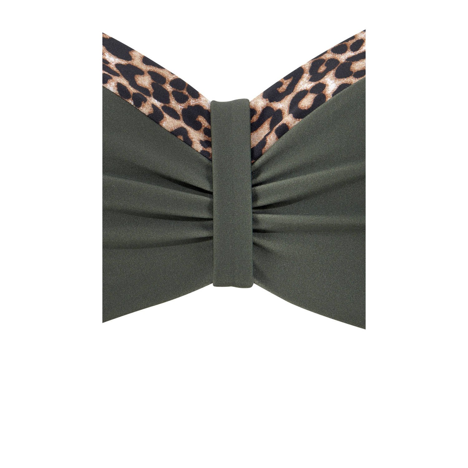 Lascana voorgevormde strapless bandeau bikinitop olijfgroen