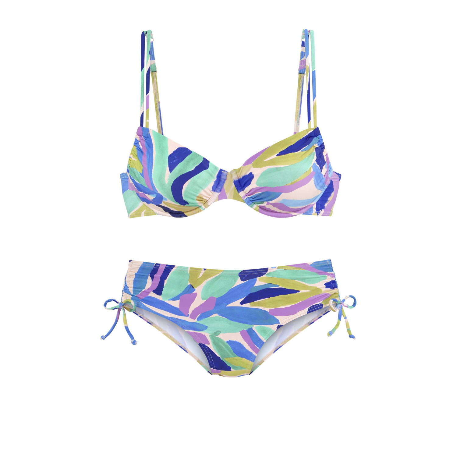 S.Oliver voorgevormde beugel bikini blauw paars groen