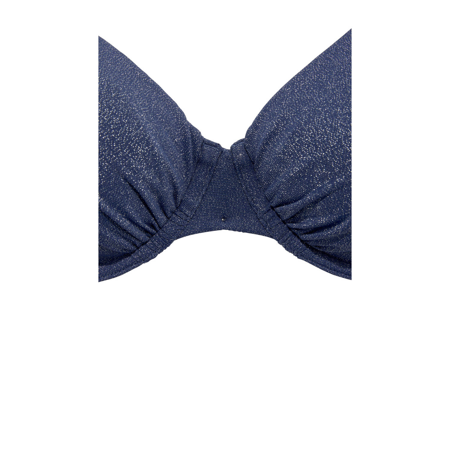 Lascana voorgevormde beugel bikinitop met lurex donkerblauw