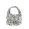 WE Fashion handtas met pailleten zilverkleurig