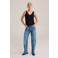 WE Fashion top zwart fijn gebreid