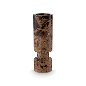 kandelaar marble - bruin (6.5x20 cm)