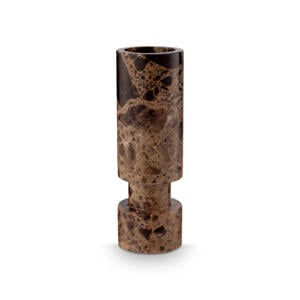 kandelaar marble - bruin (6.5x20 cm)