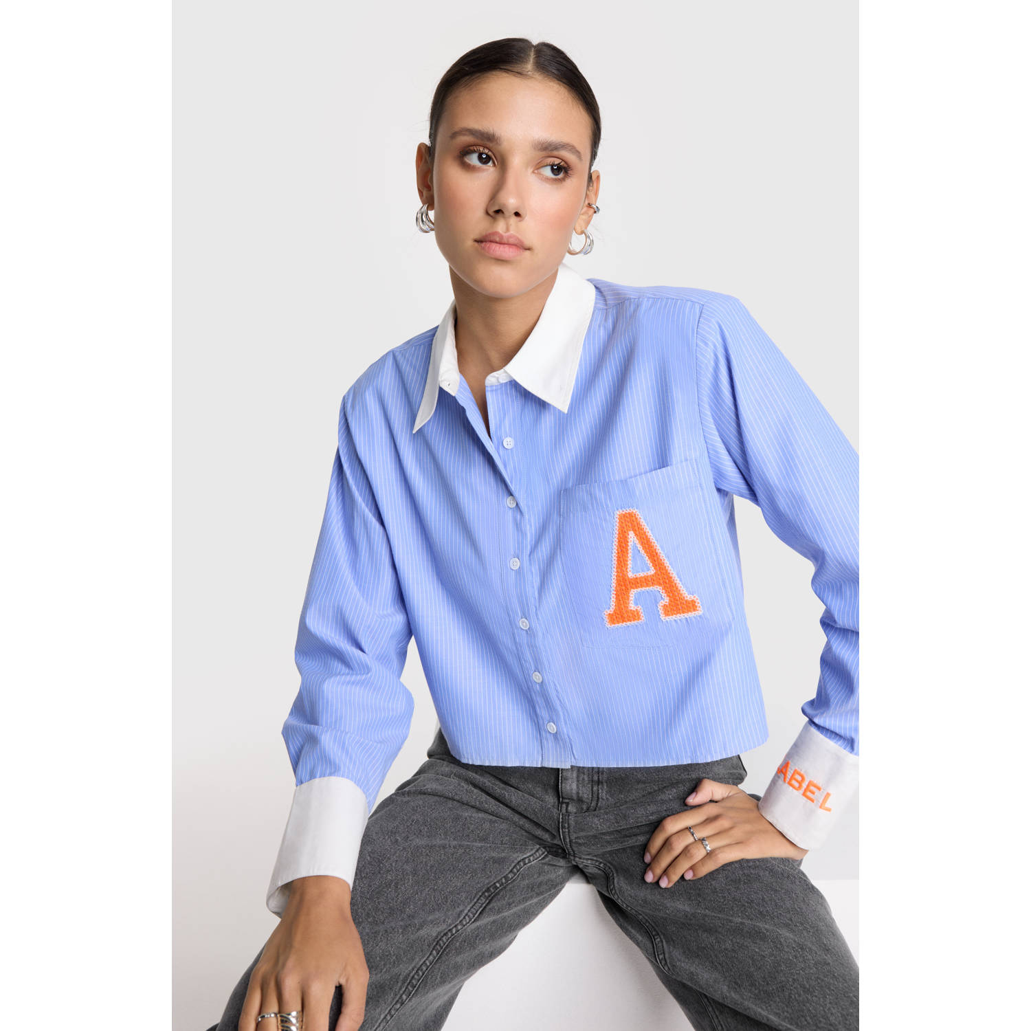 Alix the Label blouse lichtblauw