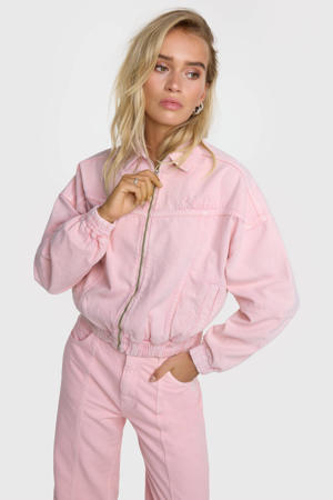 spijkerjas roze