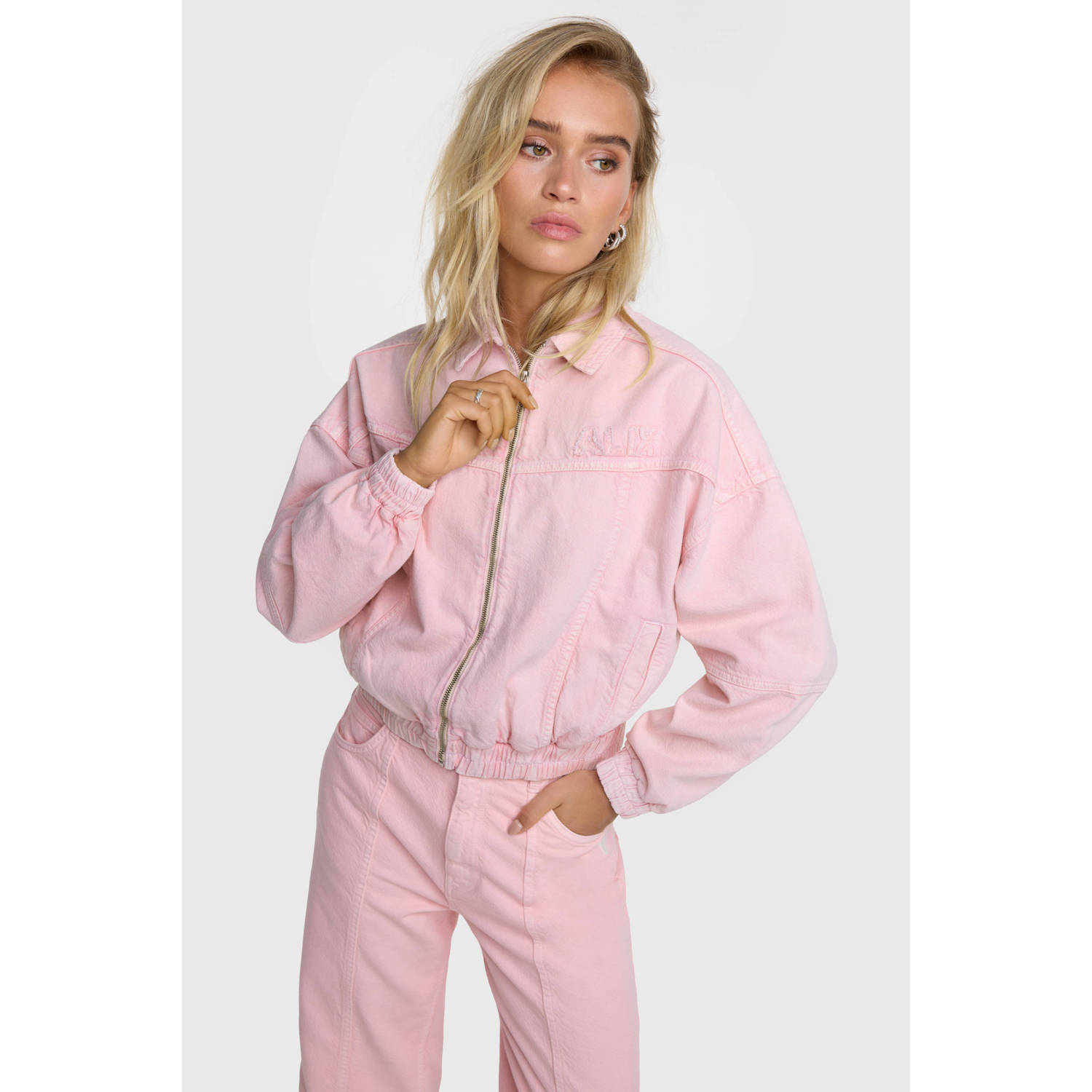 Alix the Label spijkerjas roze
