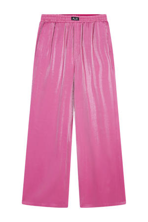 wide leg high waist broek roze