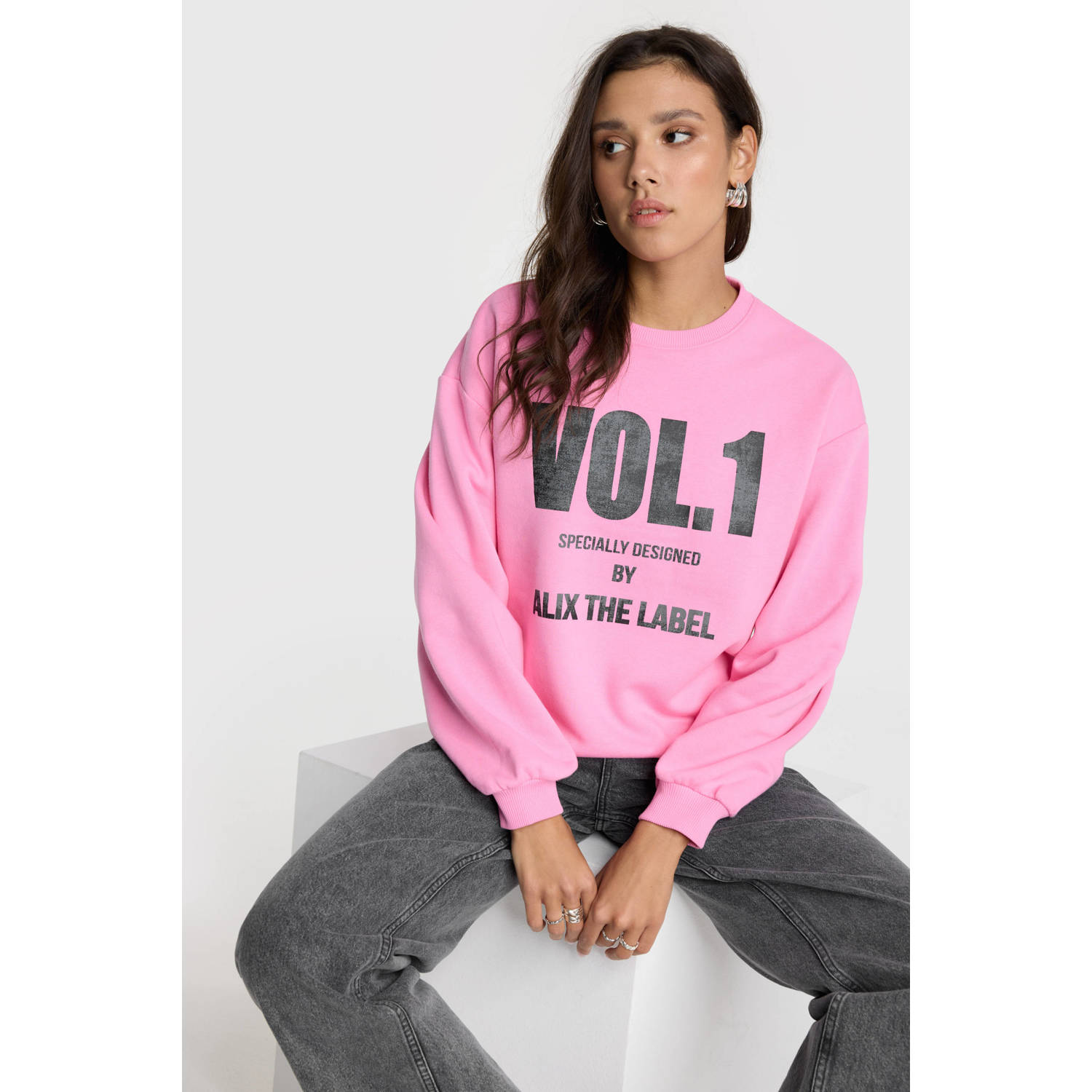 Alix the Label sweater roze