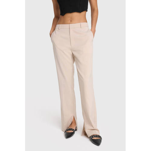 Alix the Label wide leg regular waist pantalon zand afbeelding