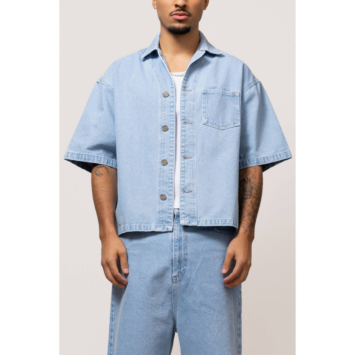 Equalité oversized overhemd blauw