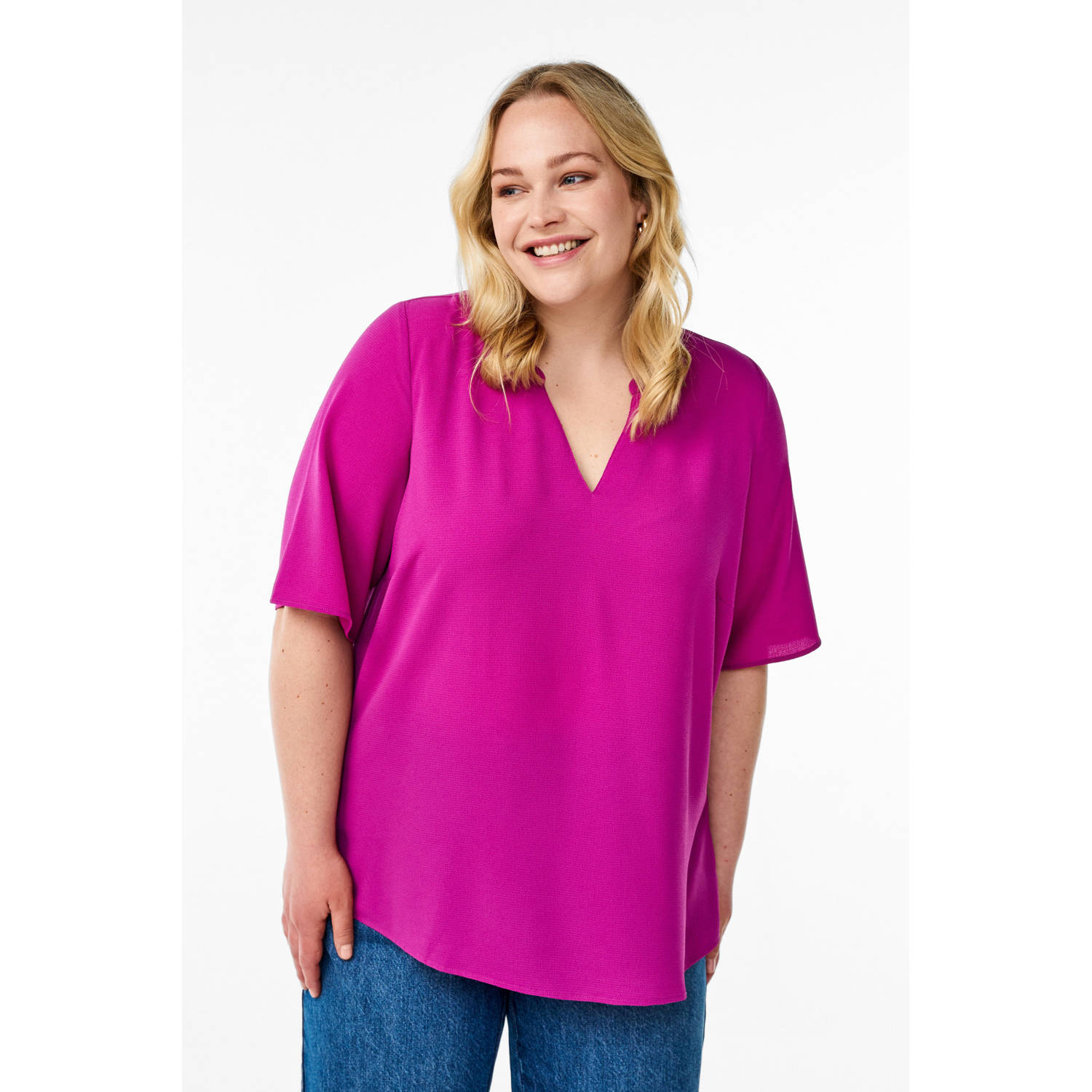 Zizzi top fuchsia
