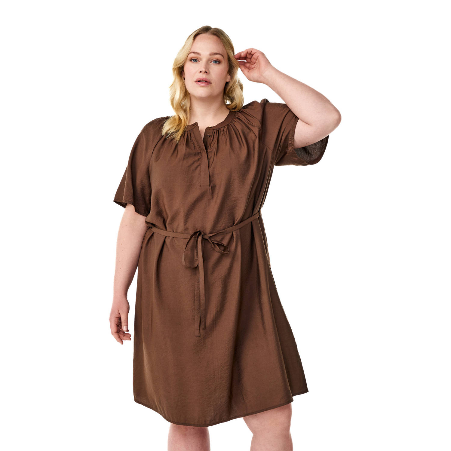 Zizzi zomerjurk bruin