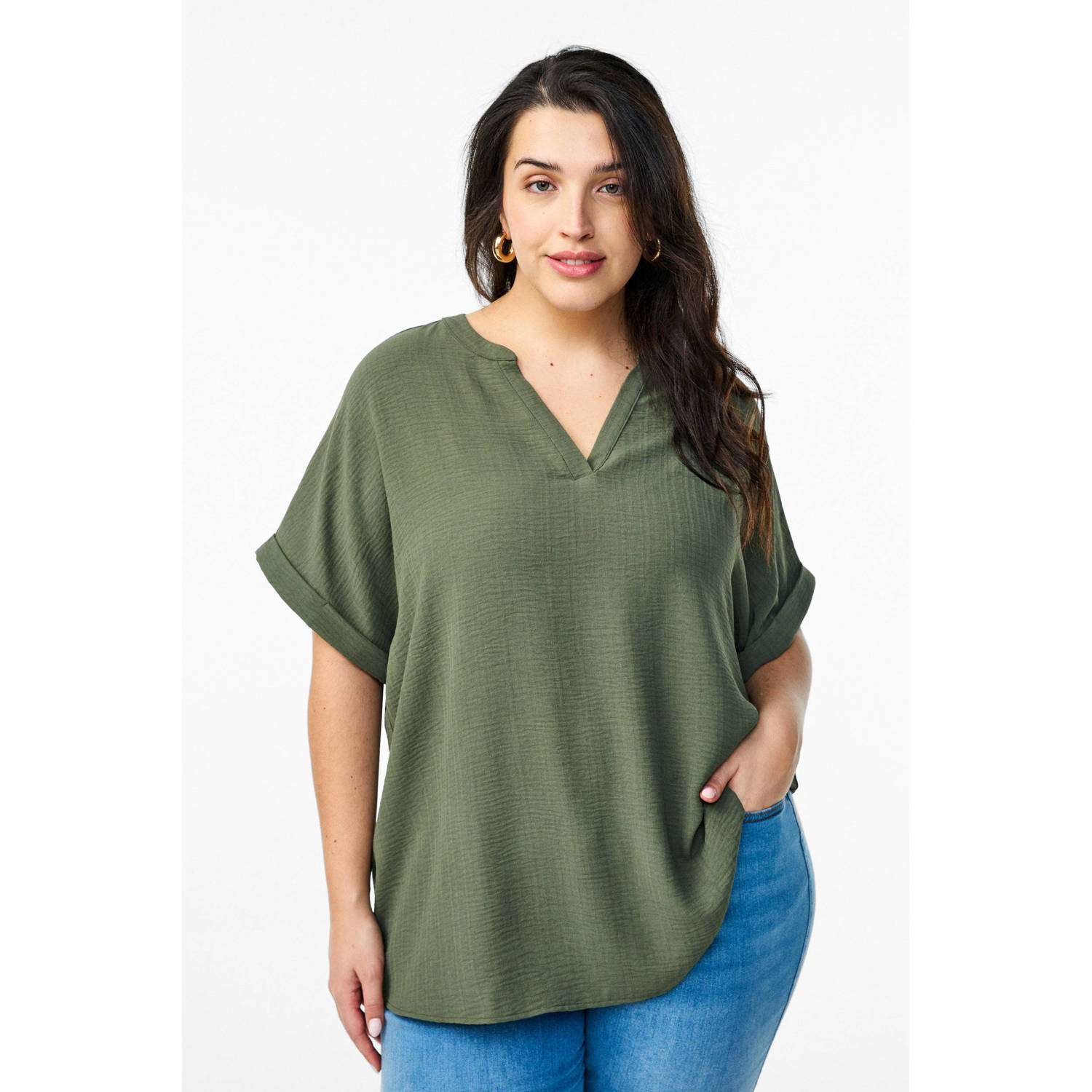Zizzi top kaki