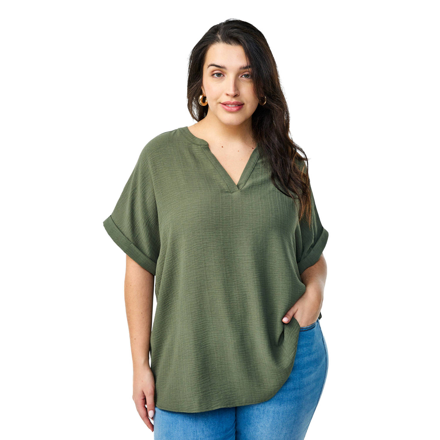 Zizzi top kaki