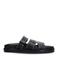 Sacha leren slippers zwart