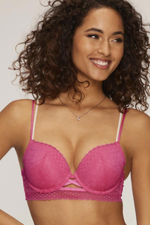 voorgevormde push-up bh roze