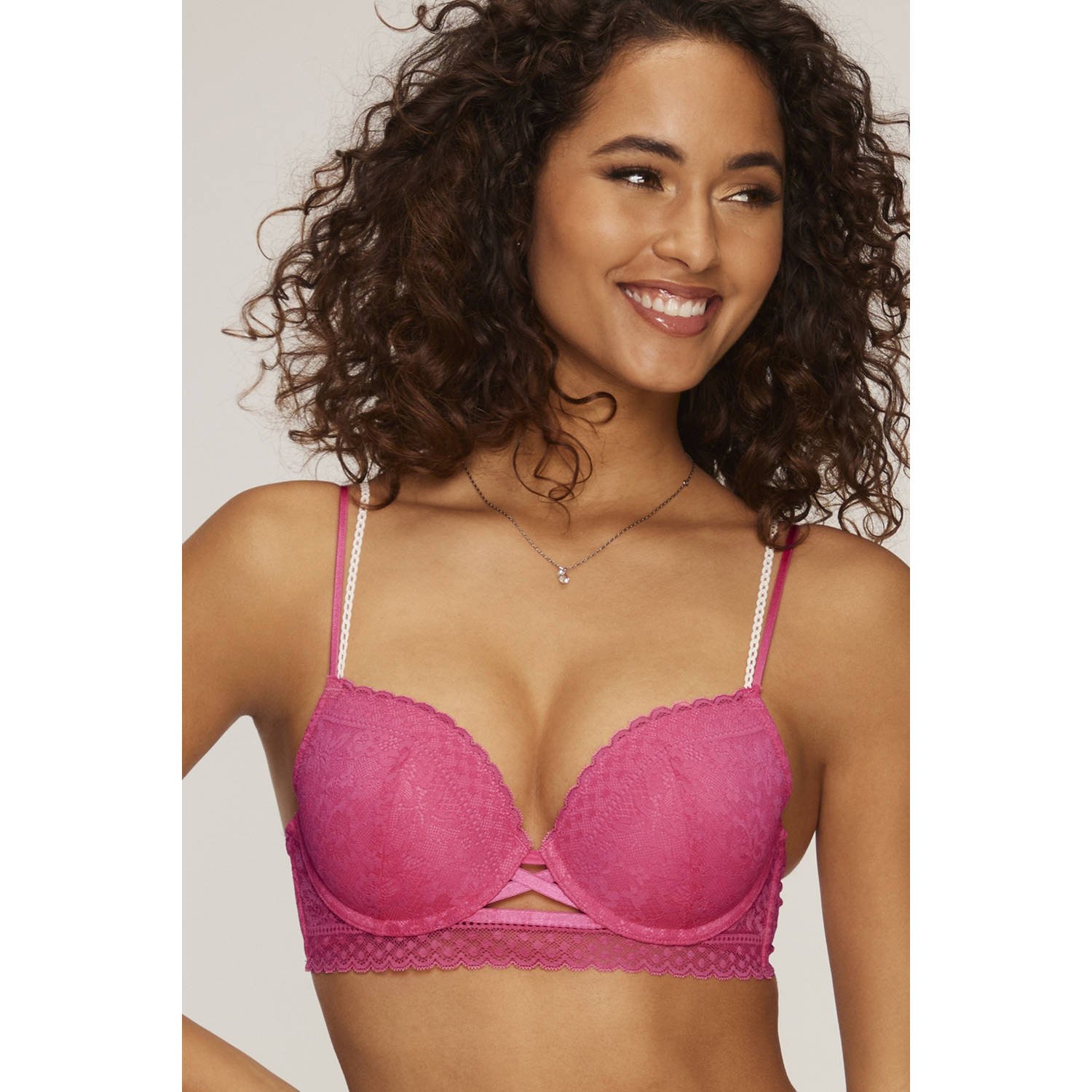 Lascana voorgevormde push-up bh roze