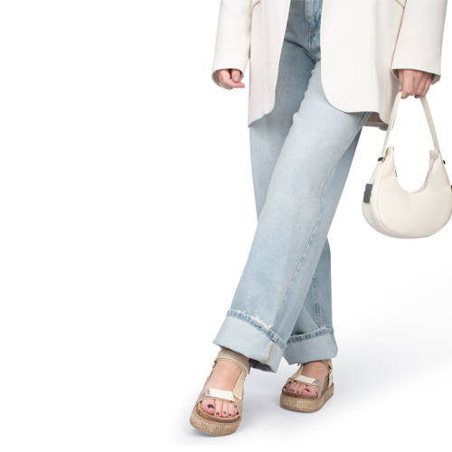 POSH by Poelman Romee sandalen beige/goud afbeelding