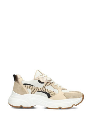 leren sneakers beige